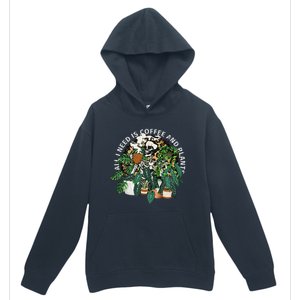 All I Need Is Coffee And Plants Skeletons Coffee Lover Urban Pullover Hoodie