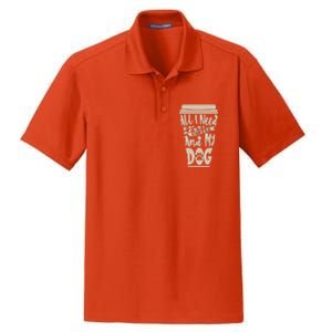 All I Need Is Coffee And My Dog, Funny Dog Owner Dry Zone Grid Polo