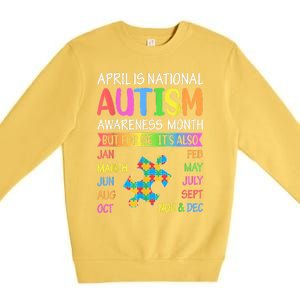 April Is National Autism Awareness Month Premium Crewneck Sweatshirt