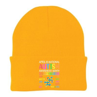 April Is National Autism Awareness Month Knit Cap Winter Beanie