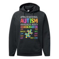 April Is National Autism Awareness Month Performance Fleece Hoodie