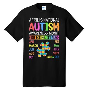 April Is National Autism Awareness Month Tall T-Shirt