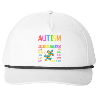 April Is National Autism Awareness Month Snapback Five-Panel Rope Hat