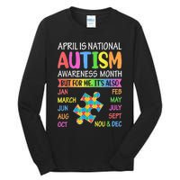 April Is National Autism Awareness Month Tall Long Sleeve T-Shirt