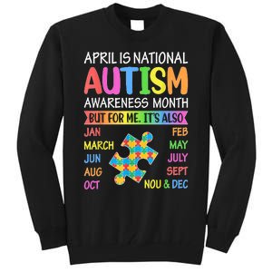 April Is National Autism Awareness Month Tall Sweatshirt