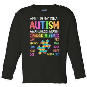 April Is National Autism Awareness Month Toddler Long Sleeve Shirt