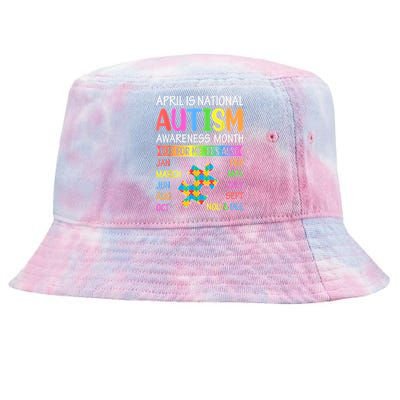 April Is National Autism Awareness Month Tie-Dyed Bucket Hat