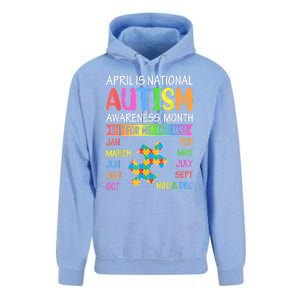 April Is National Autism Awareness Month Unisex Surf Hoodie