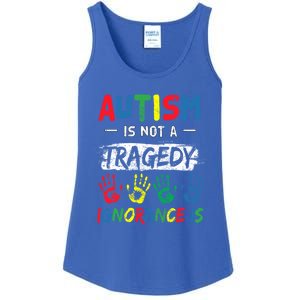 Autism Is Not A Tragedy Support Awareness Acceptance Love Cute Gift Ladies Essential Tank