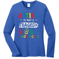 Autism Is Not A Tragedy Support Awareness Acceptance Love Cute Gift Ladies Long Sleeve Shirt