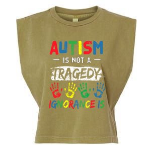 Autism Is Not A Tragedy Support Awareness Acceptance Love Cute Gift Garment-Dyed Women's Muscle Tee