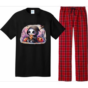 All I Need Is Pizza And Horror Movies Cute Skeleton Happy Pajama Set