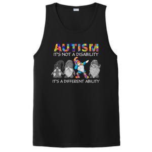 Autism It's Not A Disability It's A Different Ability Gnomes Gift PosiCharge Competitor Tank