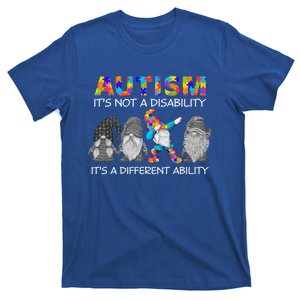 Autism It's Not A Disability It's A Different Ability Gnomes Gift T-Shirt