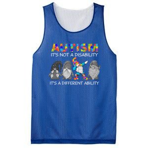 Autism It's Not A Disability It's A Different Ability Gnomes Gift Mesh Reversible Basketball Jersey Tank