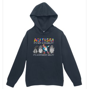 Autism It's Not A Disability It's A Different Ability Gnomes Gift Urban Pullover Hoodie