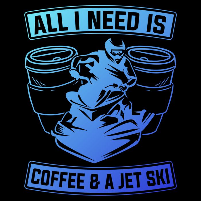 All I Need Is Coffee And A Jet Ski Jet Skiing Jet Skier Great Gift 7-Panel Snapback Hat