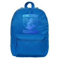 All I Need Is Coffee And A Jet Ski Jet Skiing Jet Skier Great Gift 16 in Basic Backpack