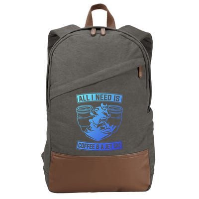 All I Need Is Coffee And A Jet Ski Jet Skiing Jet Skier Great Gift Cotton Canvas Backpack