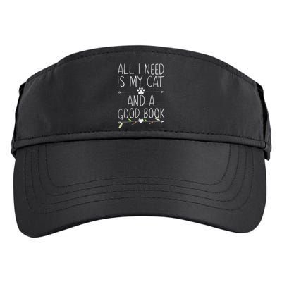 All I Need Is My Cat And A Good Book Adult Drive Performance Visor