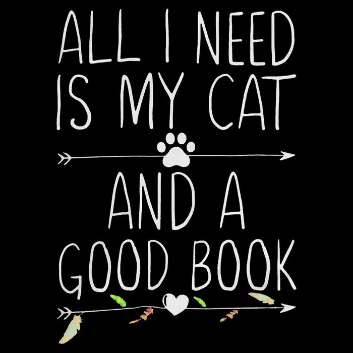 All I Need Is My Cat And A Good Book Drawstring Bag