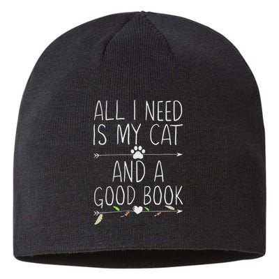 All I Need Is My Cat And A Good Book Sustainable Beanie
