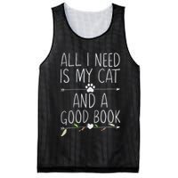 All I Need Is My Cat And A Good Book Mesh Reversible Basketball Jersey Tank