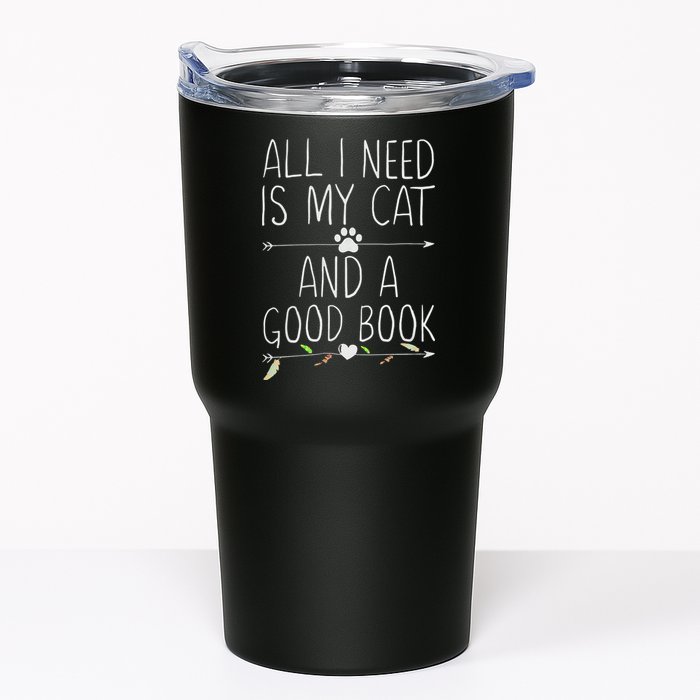 All I Need Is My Cat And A Good Book Tumbler