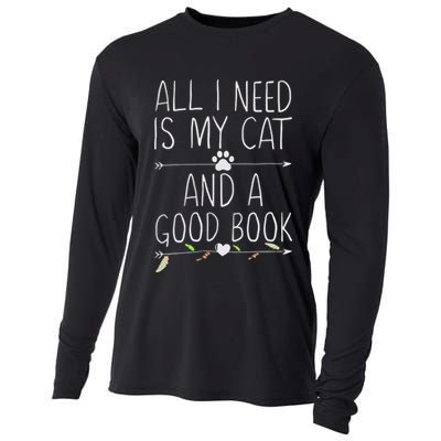 All I Need Is My Cat And A Good Book Cooling Performance Long Sleeve Crew
