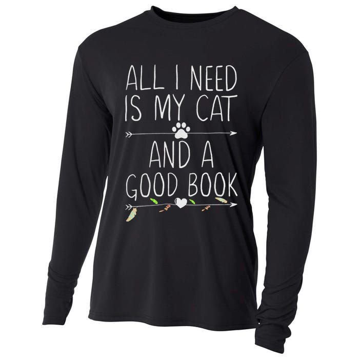 All I Need Is My Cat And A Good Book Cooling Performance Long Sleeve Crew