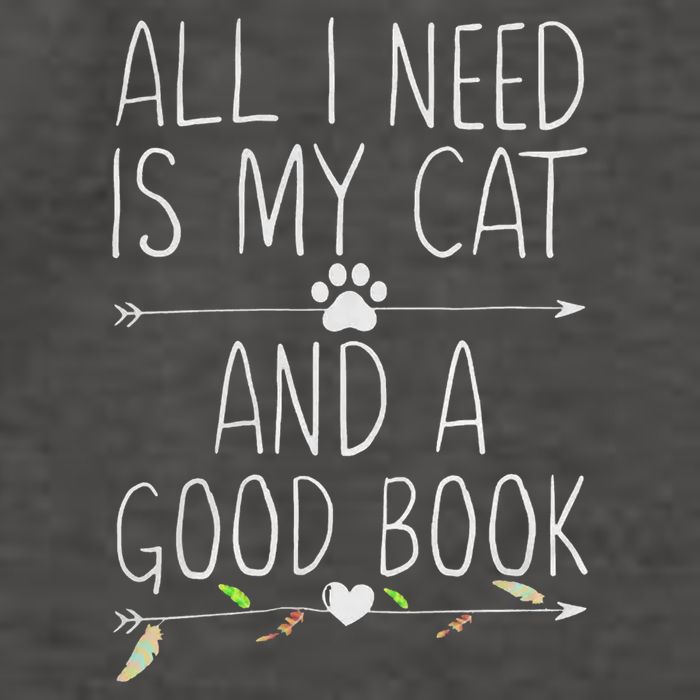 All I Need Is My Cat And A Good Book Vector Backpack