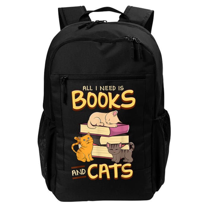 All I Need Is Books And Cats Adorable Book Obsessed Cat Mom Daily Commute Backpack