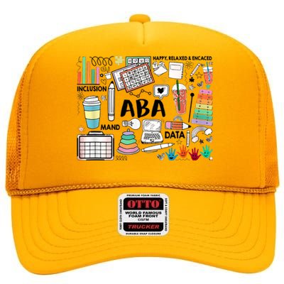 ABA Inclusion Neurodiversity Special Education SPED High Crown Mesh Back Trucker Hat