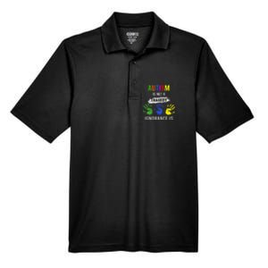 Autism Is Not A Tragedy Ignorance Is Funny Autism Men's Origin Performance Pique Polo