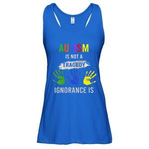 Autism Is Not A Tragedy Ignorance Is Funny Autism Ladies Essential Flowy Tank