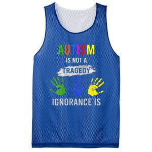 Autism Is Not A Tragedy Ignorance Is Funny Autism Mesh Reversible Basketball Jersey Tank