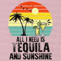 All I Need Is Tequila And Sunshine Beach Vacation Summer 25L Jumbo Tote