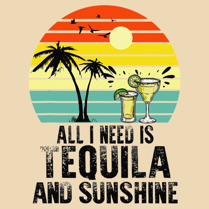 All I Need Is Tequila And Sunshine Beach Vacation Summer Zip Tote Bag