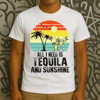 All I Need Is Tequila And Sunshine Beach Vacation Summer T-Shirt