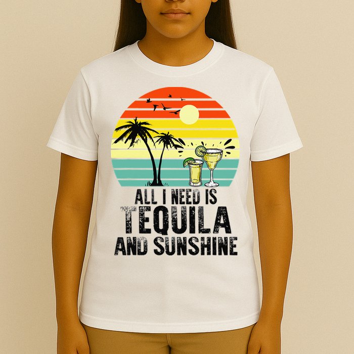 All I Need Is Tequila And Sunshine Beach Vacation Summer T-Shirt