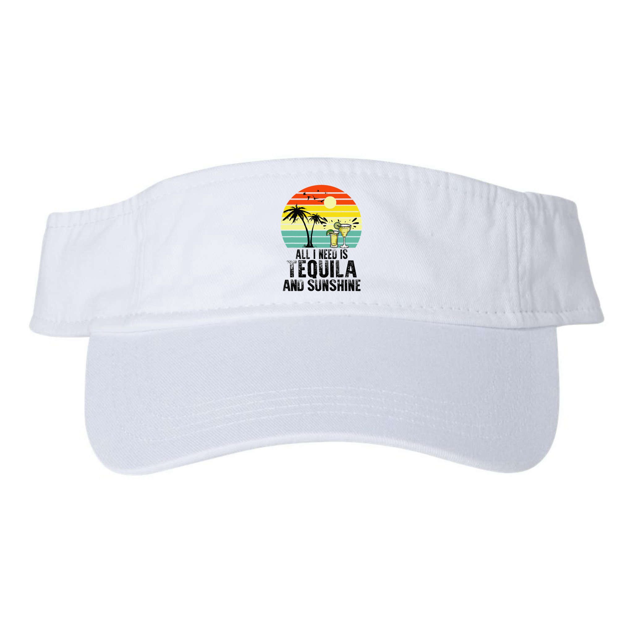 All I Need Is Tequila And Sunshine Beach Vacation Summer Visor