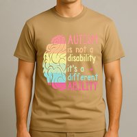 Autism Is Not A Disability ItS A Different Ability Rainbow T-Shirt