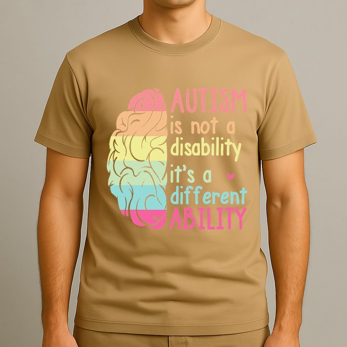 Autism Is Not A Disability ItS A Different Ability Rainbow T-Shirt