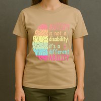 Autism Is Not A Disability ItS A Different Ability Rainbow T-Shirt