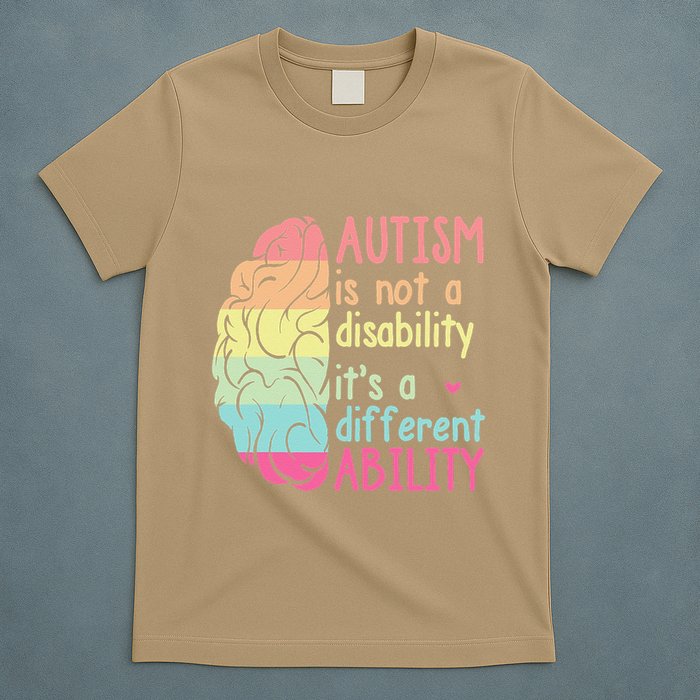 Autism Is Not A Disability ItS A Different Ability Rainbow T-Shirt