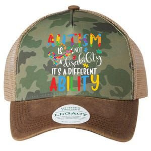 Autism Is Not A Disability It's A Different Ability Support Cute Gift Legacy Tie Dye Trucker Hat