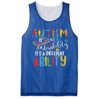 Autism Is Not A Disability It's A Different Ability Support Cute Gift Mesh Reversible Basketball Jersey Tank