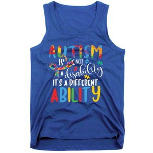 Autism Is Not A Disability It's A Different Ability Support Cute Gift Tank Top