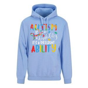 Autism Is Not A Disability It's A Different Ability Support Cute Gift Unisex Surf Hoodie