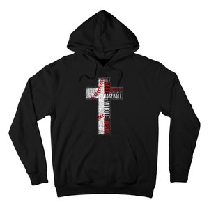 All I Need Is Baseball & Jesus Christian Cross Faith Hoodie